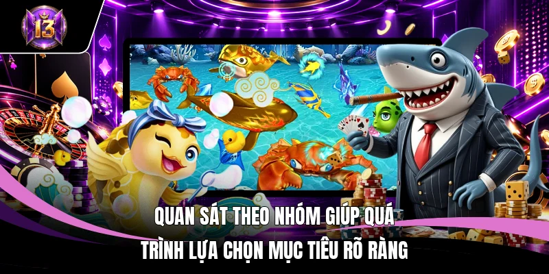 Quan sát theo nhóm giúp quá trình lựa chọn mục tiêu rõ ràng